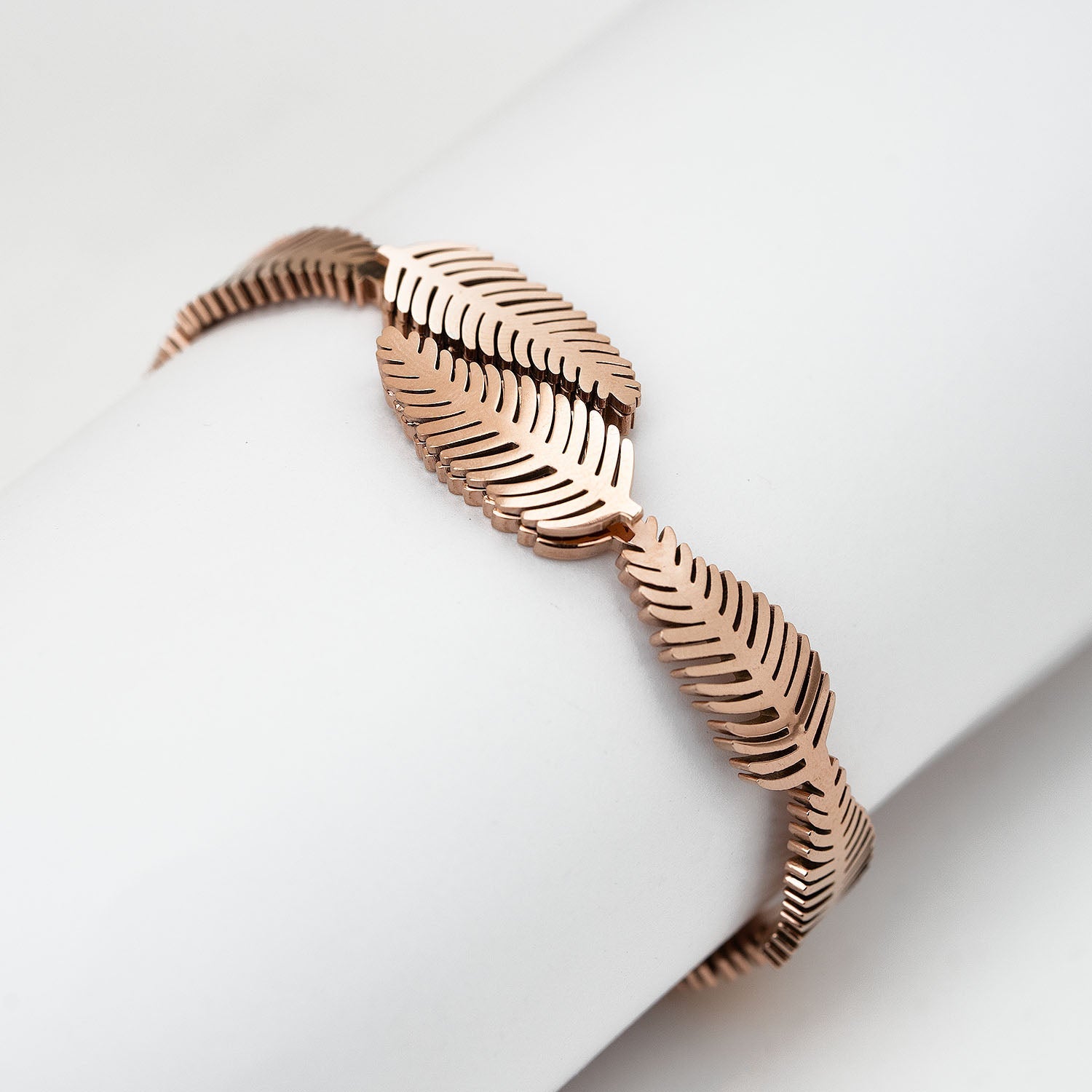 Rose Gold Leaf Bracelet