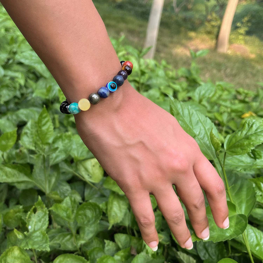 Super 9 Chakra Natural Stone Bracelet