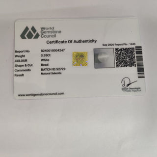 Selenite lab certificate 16