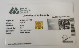 Selenite lab certificate 15
