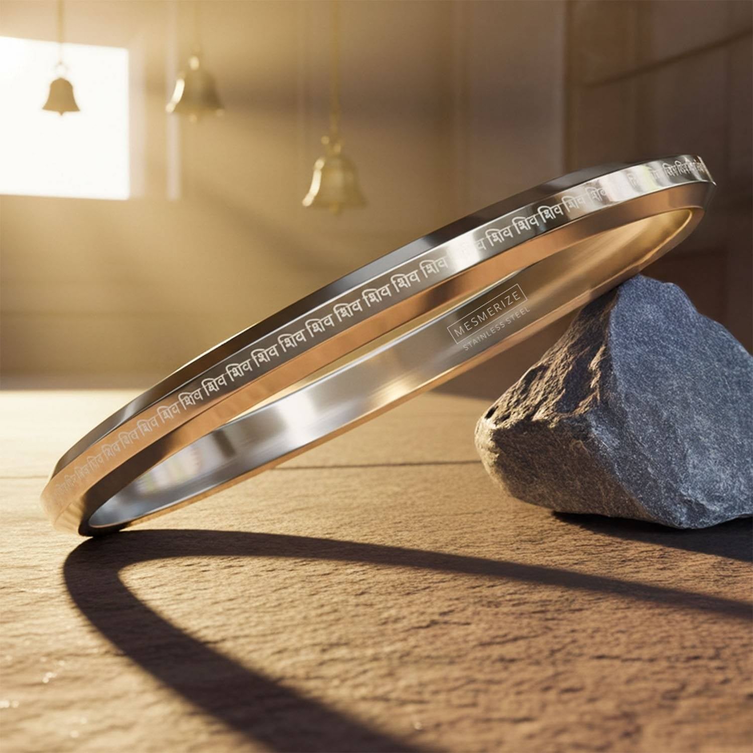 Shiv MicroCarved Round Kada Silver