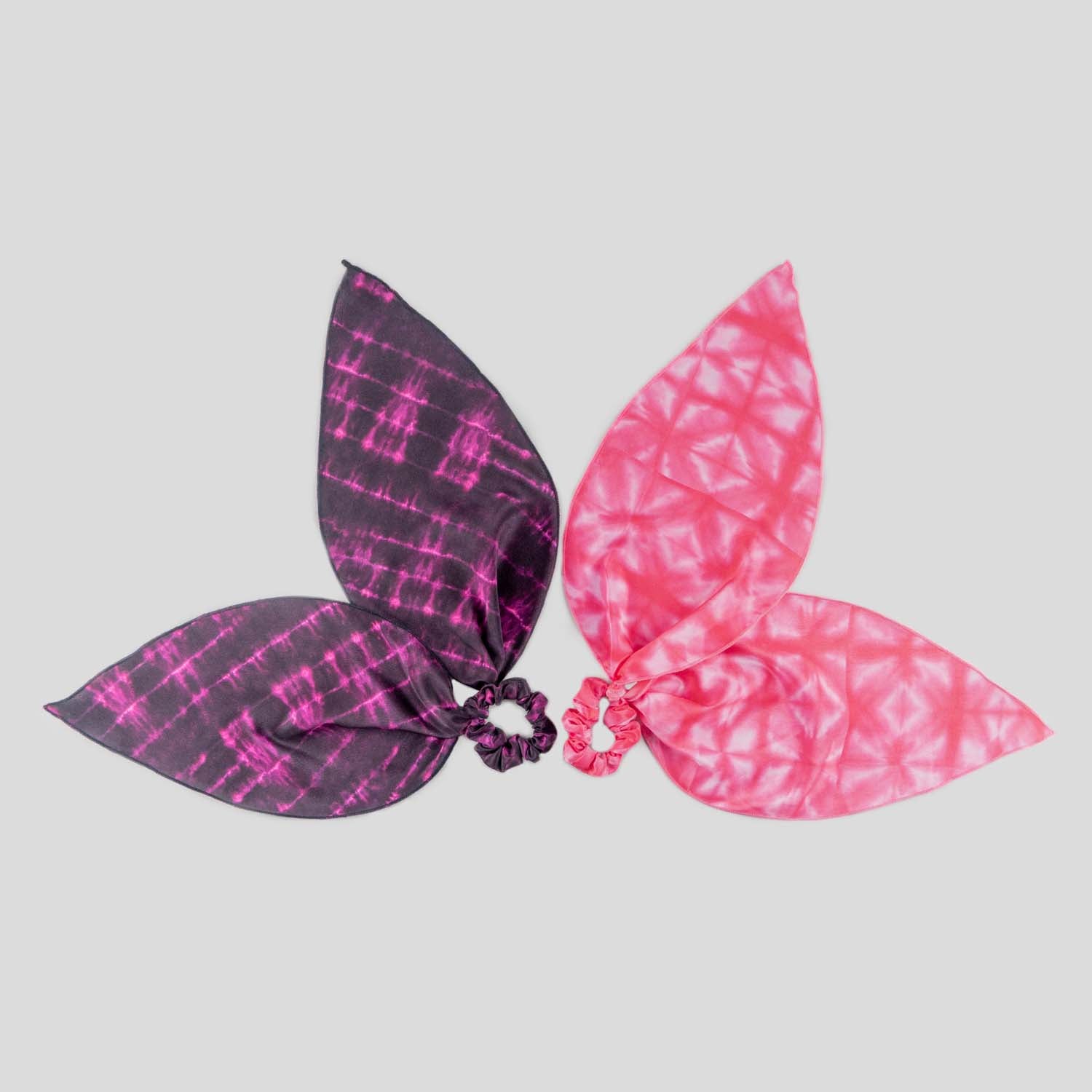 Skinny Scarf Scrunchies (Static Volt, Pink Kaleidoscope)