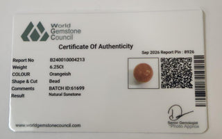 Sunstone lab certificate 12