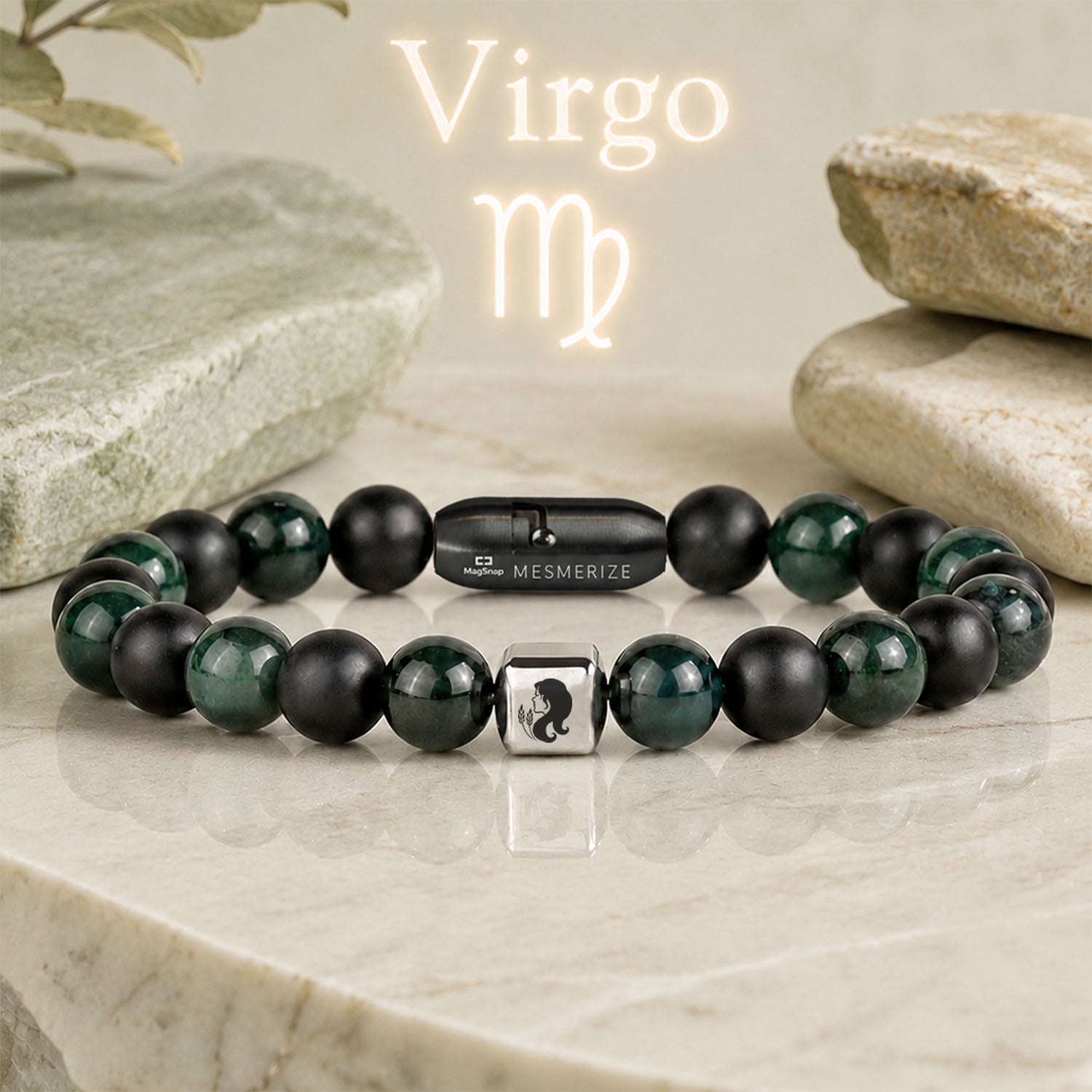 Virgo (Kanya) Zodiac Stone Bracelet with MagSnap 4