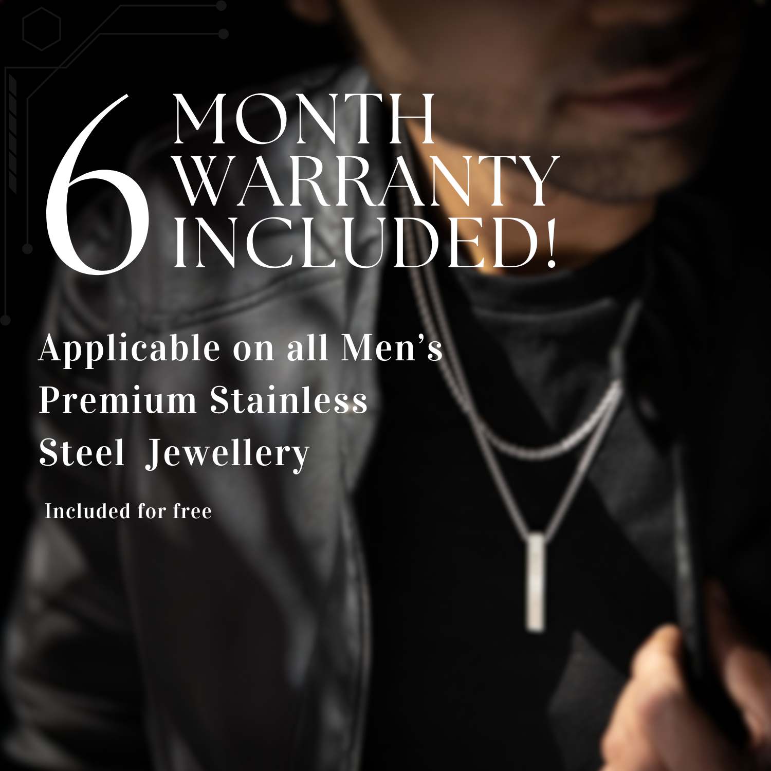 Black Urban Forged Chain Necklace