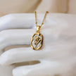 Personalise Initials Reversible Rose Necklace
