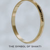 Om Namah Shivay MicroCarved Round Curved Kada Gold